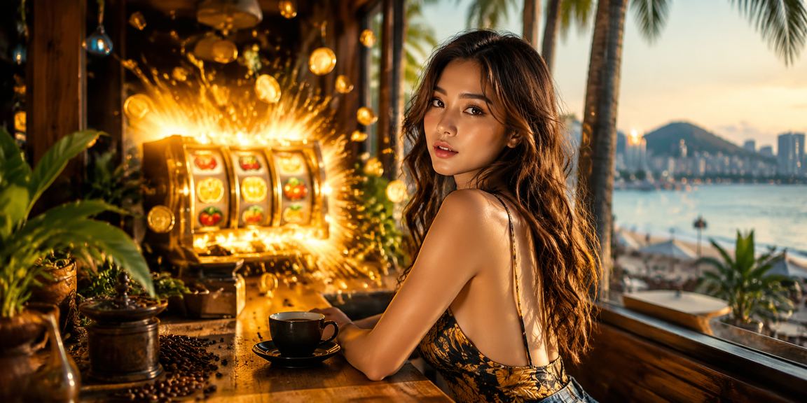 Người chơi slot game tại Nha Trang bên ly cà phê buổi sáng