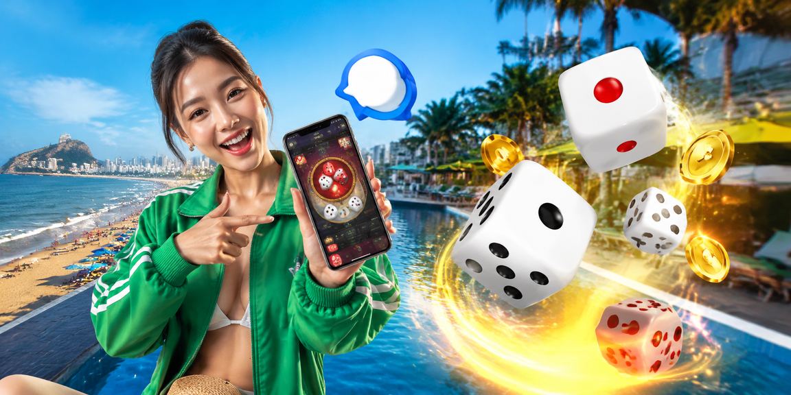 Người chơi Tài Xỉu tại bãi biển Vũng Tàu trên thiết bị di động